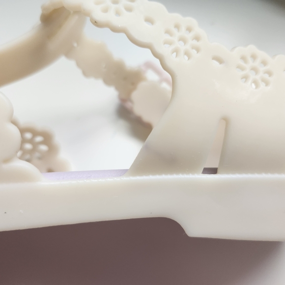 Rare Melissa Possession Viktor&Rolf Cream  Sz 5 Jelly Sandals Flower Balletcore - Picture 8 of 11